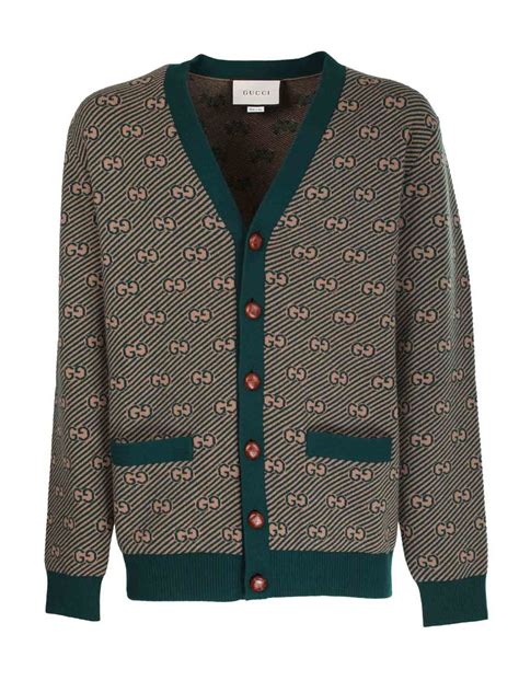 gucci cardigan verde|gucci cardigan sale.